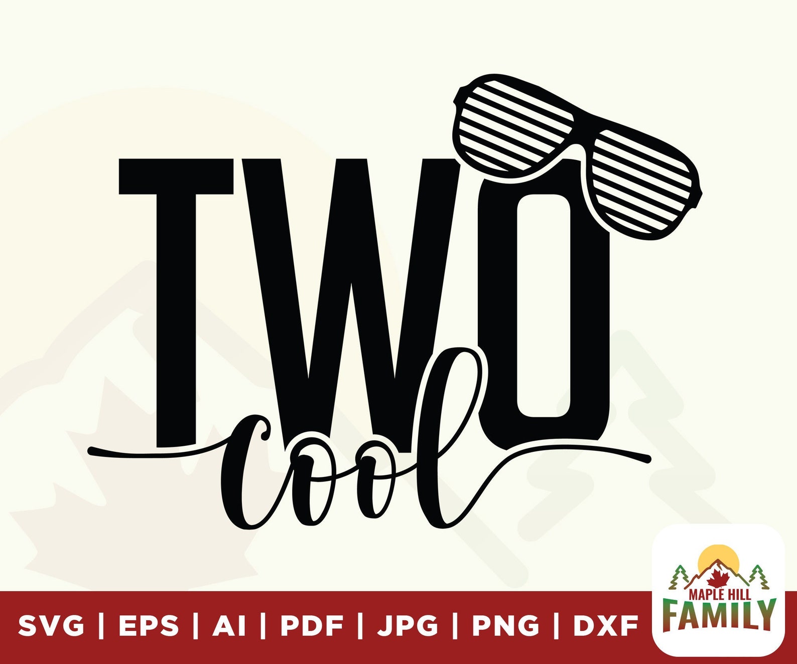 Two Cool Svg Toddler Svg Birthday Svg Shirt Sunglasses - Etsy