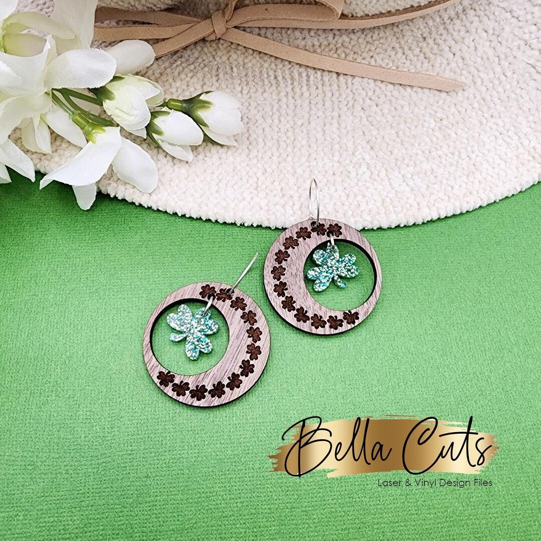 St Patrick Earrings SVG, Earring SVG Files For Silhouette and Cricut. St  Patrick's Day. St Patrick Pendant. Leather Earring, Leprechaun.