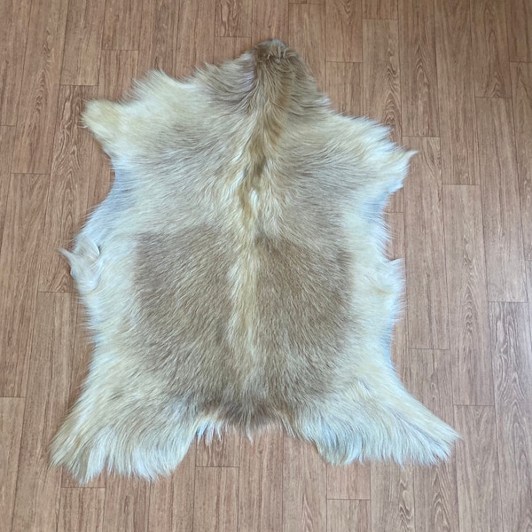 Spotted Goat hide, ,Natural Goatskin,Goatskin pelt,Genuine leather, Goatskin Rug,Tanned goatskin , 85x70,2,8x2.3 ft