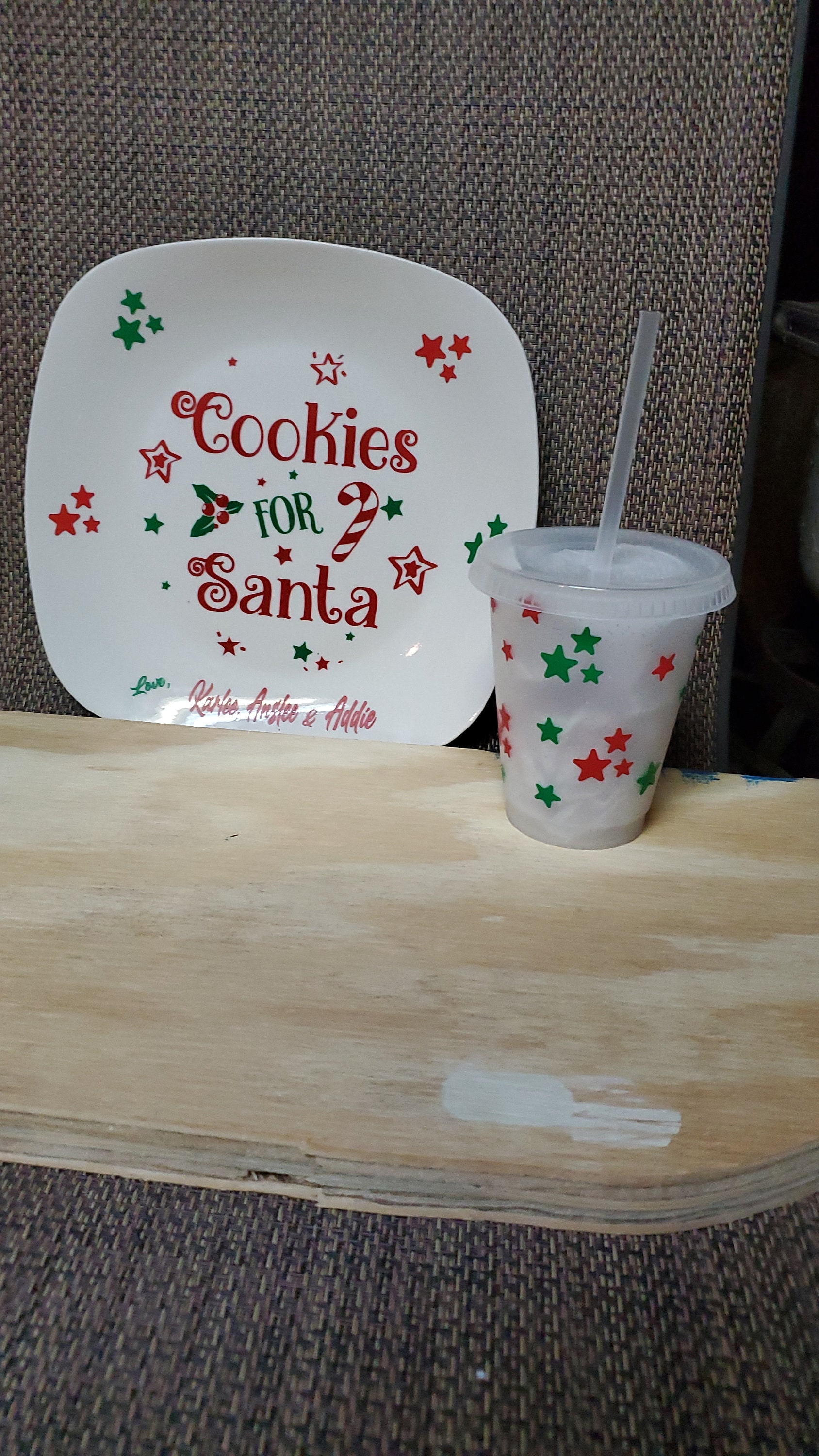 Santa Plate Set With Coffee Cup Leave Santa Cookies Plate and Milk Cup ...