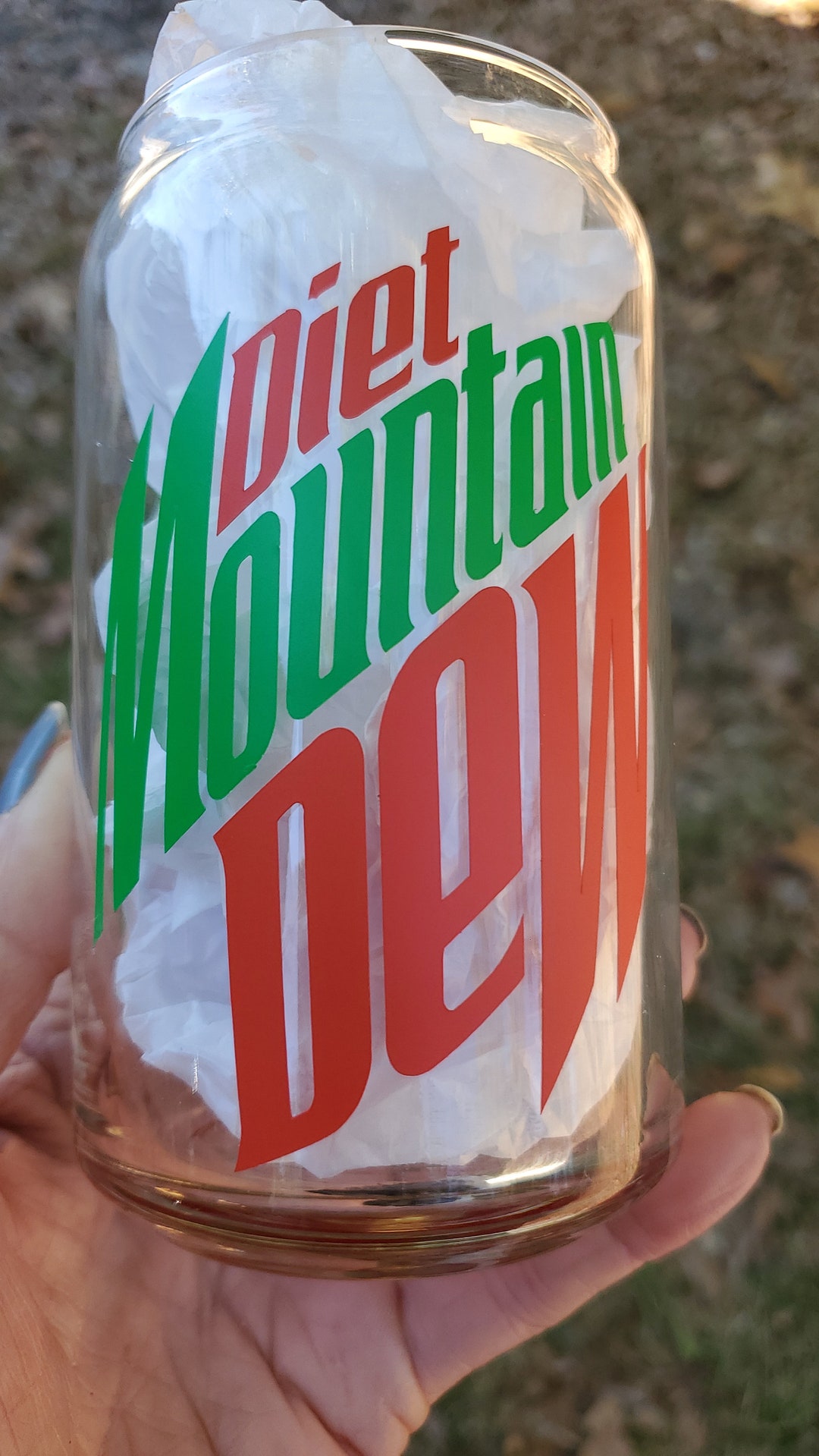 Iced Coffee Beer Glass Can Diet Mountain Dew Gifts Travel Cup Etsy