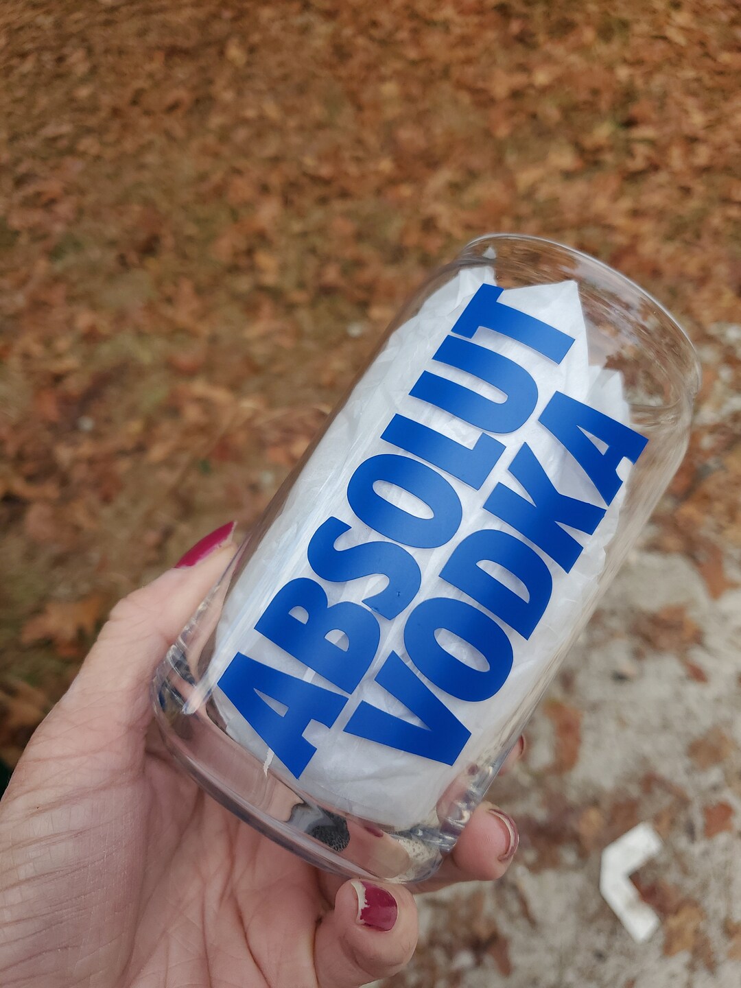 Libbey Absolut Vodka Iced Coffee Beer Can Glass Tumbler Water Etsy