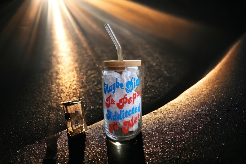 Maybe Diet Pepsi is Addicted to Me Libbey Coffee Beer Glass Can Cup