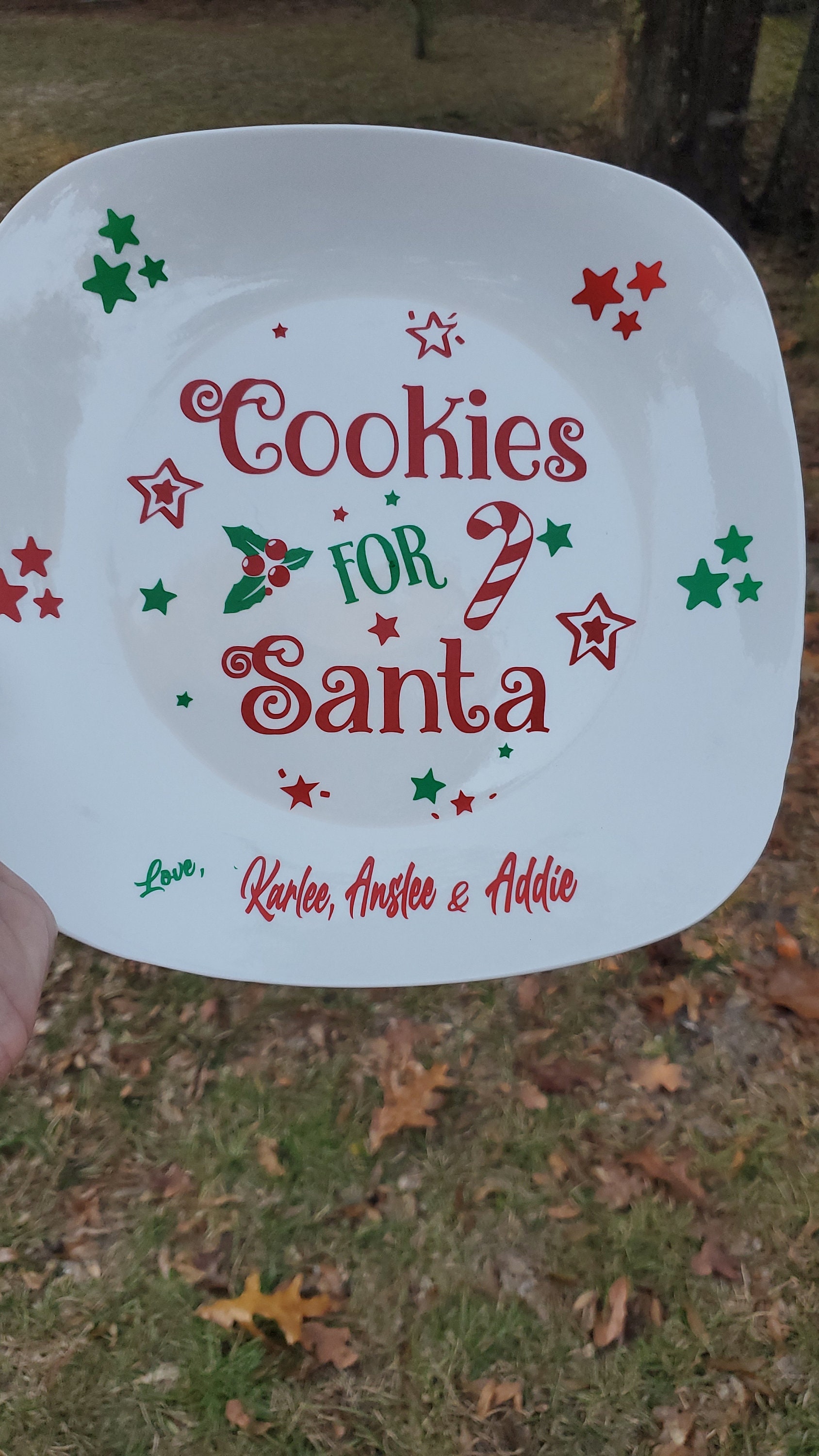 Santa Plate Set With Coffee Cup Leave Santa Cookies Plate and Milk Cup ...