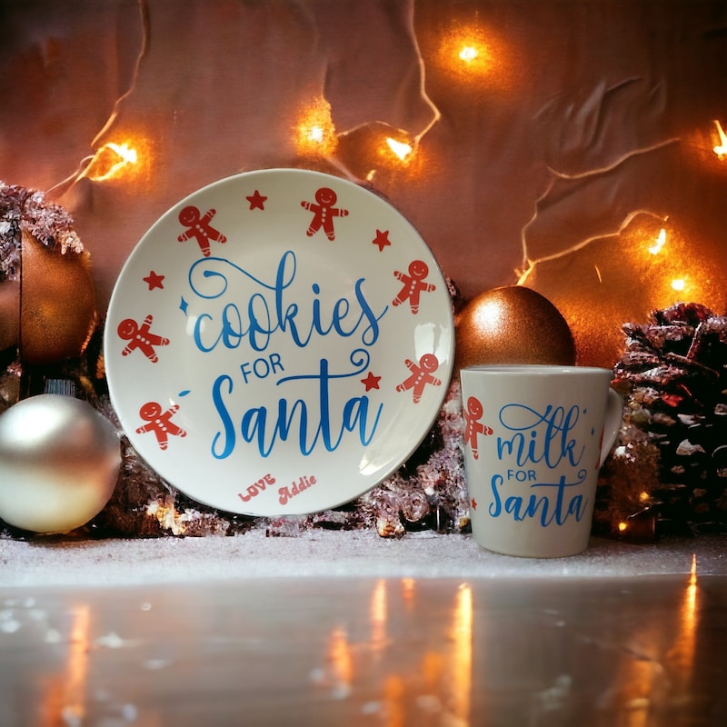 Santa Cookie Plate - Etsy