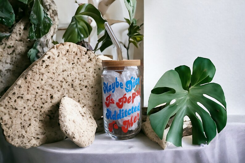 Maybe Diet Pepsi is Addicted to Me Libbey Coffee Beer Glass Can Cup