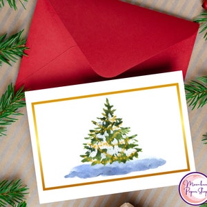Printable Christmas Mini Greeting Card Instant Printable Download 3.5x2.5 Inch Card for Christmas