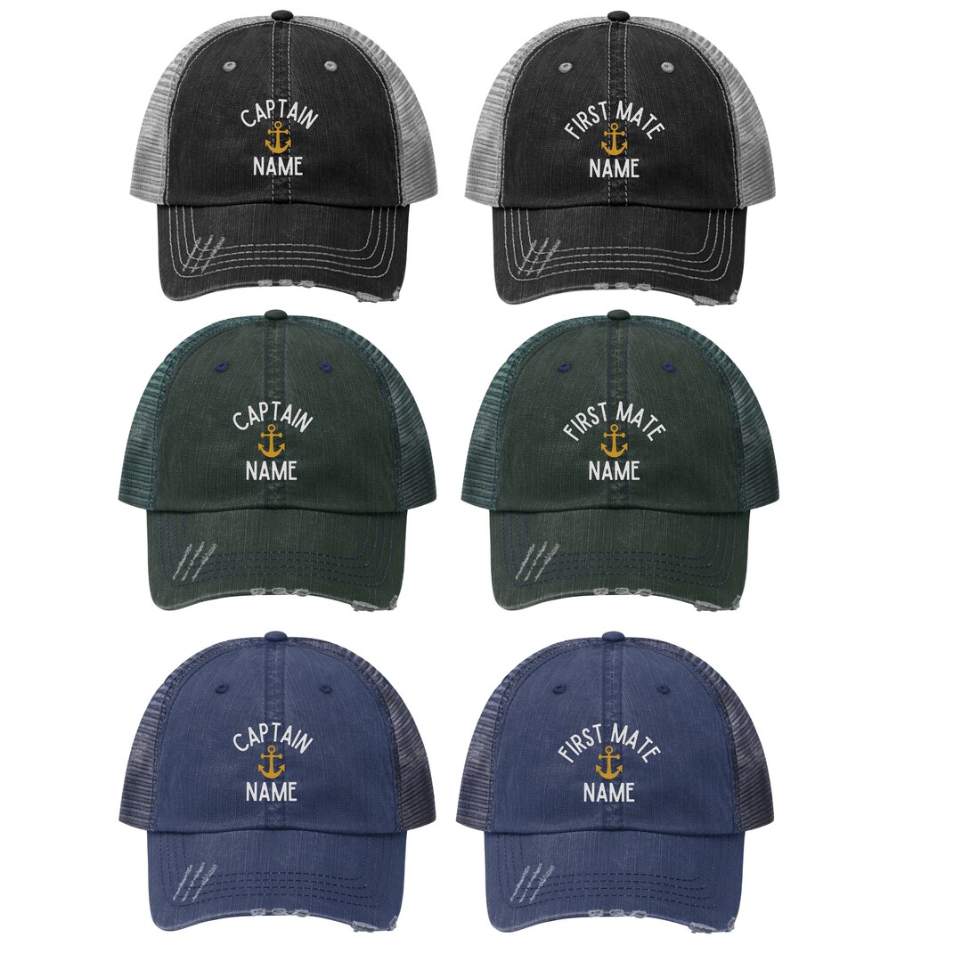 Boaters Gift Captain Hat First Mate Hat Personalized Etsy