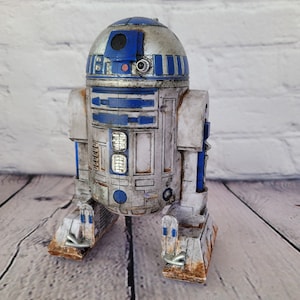 Star Wars R2-D2 Clone Droid Remote Control WEATHERED by Hand / One of a Kind Collectible Prop Lights & Sounds / StarWars Droid Collector