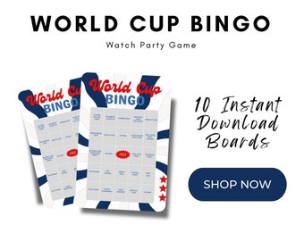 2022 World Cup Bingo Party Game - Instant Download - Print Ready