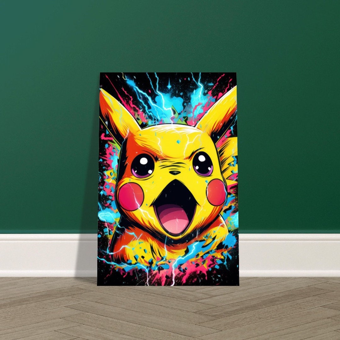 Fanart Pokemon Pop Art Pikachu Bursting Aluminum Foil Art - Etsy