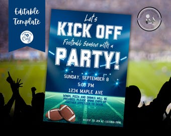 Football Party Invite - Kick Off Party Invite - Tailgate Party - Tailgate Invitation - Football Party - NFL Party - College Football -