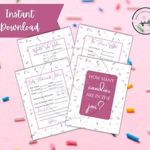 Baby Shower Games - Oh Baby Girl - Baby Shower Party Games - Baby Sprinkle - Sprinkle Shower Games -  Baby Sprinkle Party - Baby Girl Shower