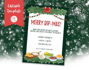 Dipmas Invitation - Dipsmas Invitation - Christmas Party Invitation - Holiday Party Invitation - Dipsmas Party Invite - Dipmas Party Invite