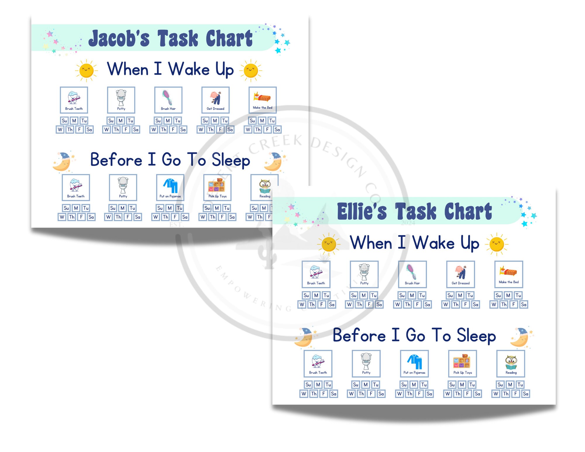 Kids Task Chart: Editable Chore Tracker (digital Download) - Etsy
