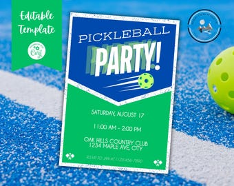 Pickleball Party Einladung Vorlage (digital)