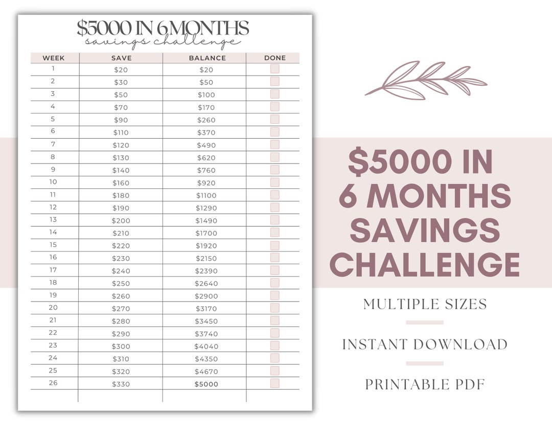 5K In 6 Months Savings Challenge 5000 In 6 Months 5 000 Savings 5k-in-6-months-savings-challenge-5000-in-6-months-5-000-savings
