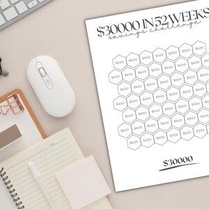 Save 30000 in 52 Weeks Savings Challenge, 52 Week Saving Challenge, 30K ...
