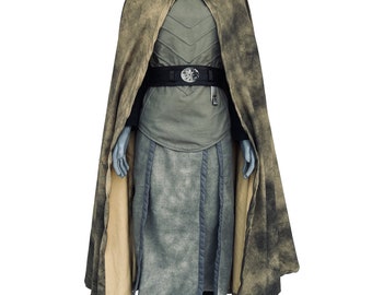 Inspired By Star Wars Shine Hati Costume with Cape & Leather Belt.