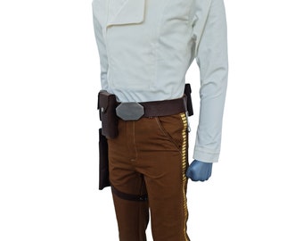 Inspired By Han Solo Star Wars Costume With Leather Belt , Pan & Shirt Empire Strikes Back Bespin Suit