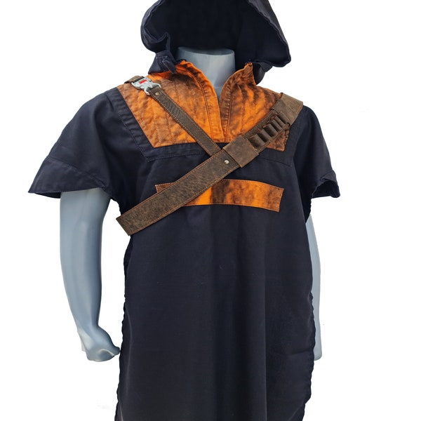 Inspiriert von Jedi, Fallen Order Cal Kestis Poncho Mit Leder Schulter Gürtel