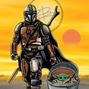 The Mandalorian & Grogu Art Print