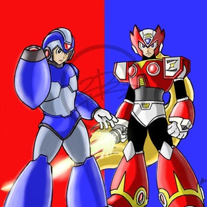 Megaman X & Zero Art Print