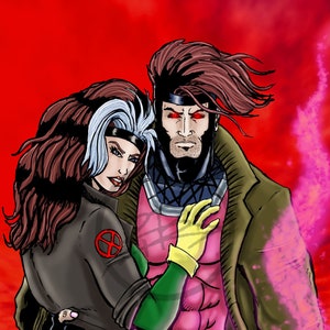 Gambit & Rogue Art Print