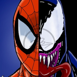 Spider-Man and Venom Art Print