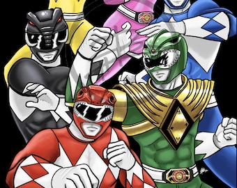Mighty Morphin' Power Rangers Art Print
