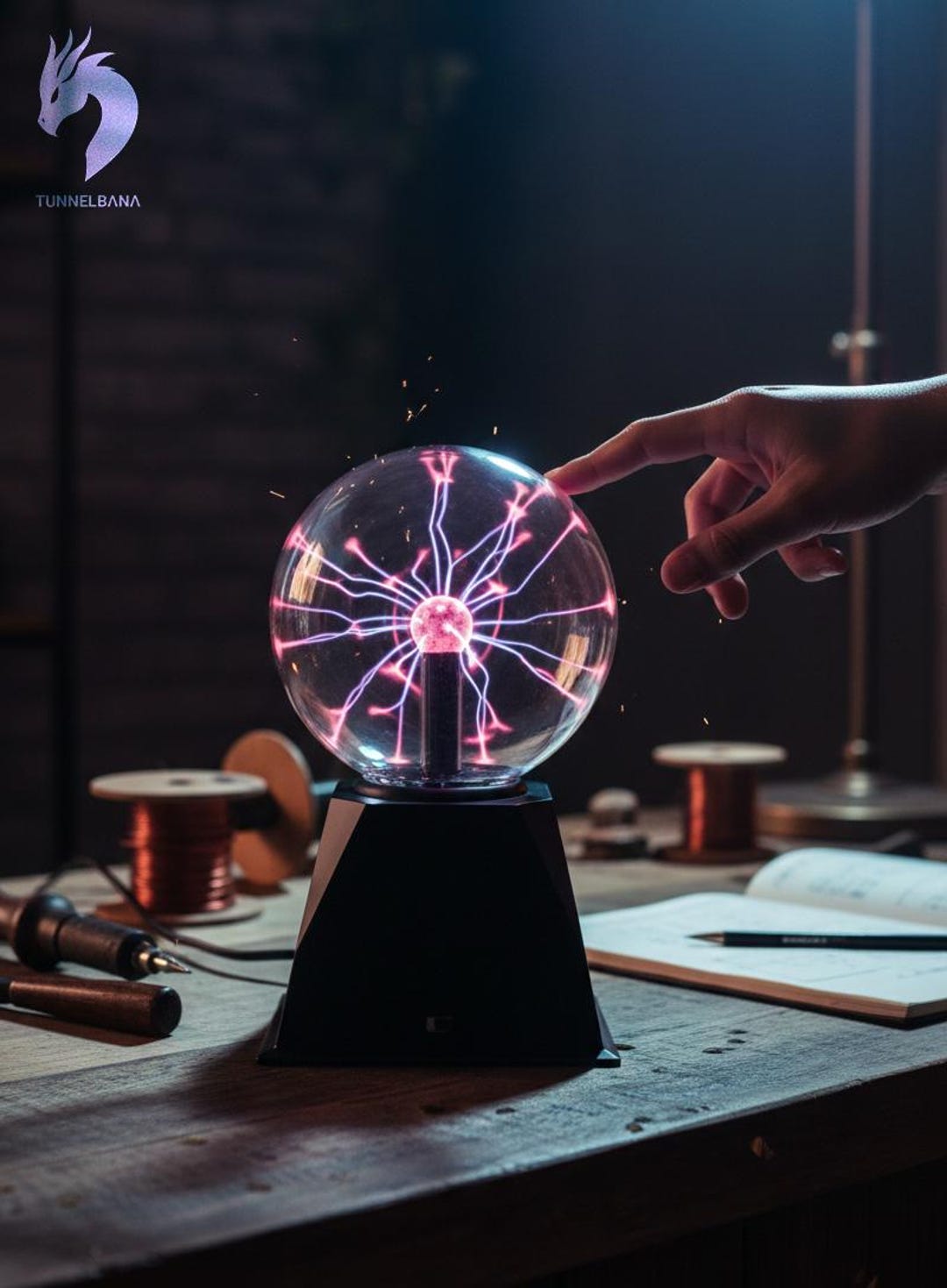 13cm Plasma Ball Lamp - Electric LED Crystal Sphere Design - Ambient ...