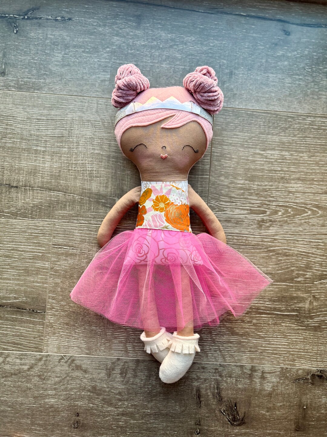 Handmade Princess Dollie: Embroidered Cotton Rag Doll - Etsy