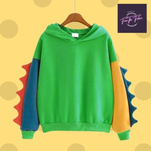 Dinosaurier Spikes Hoodie | Dinosaurier Hoodie | Hoodie | Harajuku Hoodie | Geschenke für Tochter | Geschenke für Sohn