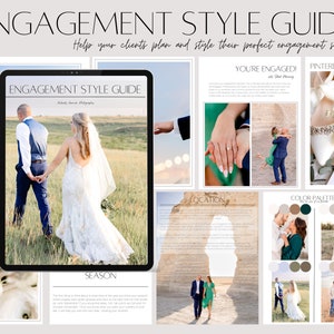 Photographer Client Style Guide, CANVA Template, Client Engagement and Wedding Style Guide with Written Content