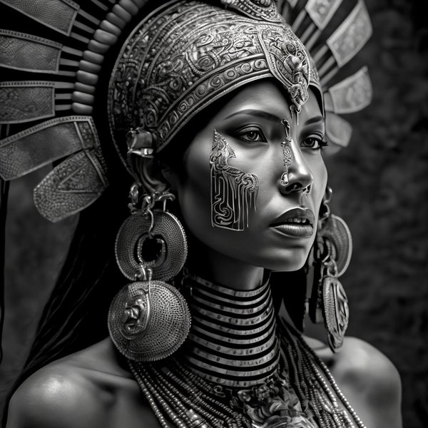 Inca Art #02 - Peruvian Goddess - Digital Download - AI Art - Artificial Intelligence - AI Generated