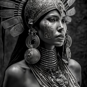 Inca Art #02 - Peruvian Goddess - Digital Download - AI Art