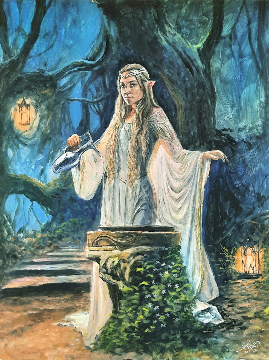 Lord of the Rings Mirror of Galadriel in Lothlorien Limited Edition