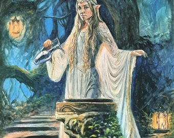 Lord Of The Rings Mirror of Galadriel Oil Painting fanart