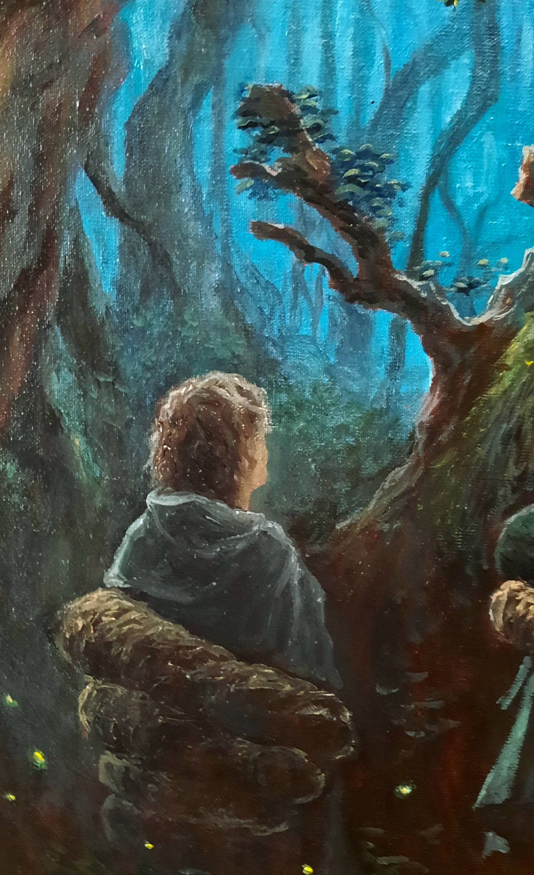 Lord of the Rings Ent Treebeard and Hobbits Signed Art Print Etsy