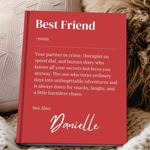 Diario personalizado para mejores amigos, regalo de cumpleaños, regalo de San Valentín, regalo de definición, lindo regalo para mejores amigos, cuaderno para mejores amigos