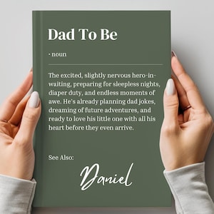 Personalised Dad to be Journal, Fathers Day Birthday Gift, Definition Gift, Cute gift for New Dad Pregnancy Announcement