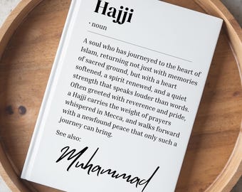 Personalized Hajji Gift, Return from Hajj Gift, Hajj Mubarak, Dictionary Definition, Hajj Mabroor, Islamic Pilgrimage Mecca