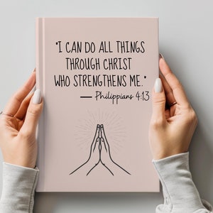 Personalised Prayer Journal, Positive Affirmations Journal, Christian Gift Journal, Bible Verse Notebook, Stocking Filler, Religious Gift