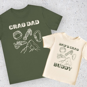 Climbing Dad Matching Fathers Day Shirts, Gifts from Kids, Fathers Day Gift from Daughter Son, Daddy and Me, Gift for Dad, Climbing Lover