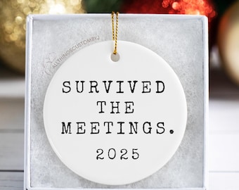 Funny Work Ornament 2025, Office Humor Christmas Gift, Work Stress Ornament, Employee or Coworker Gift