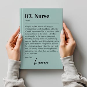 ICU Nurse Journal Nurse Appreciation Gifts, New Nurse Gift, Nursing Student Graduation, Nursing School, Nurse Graduate Present, Personalized