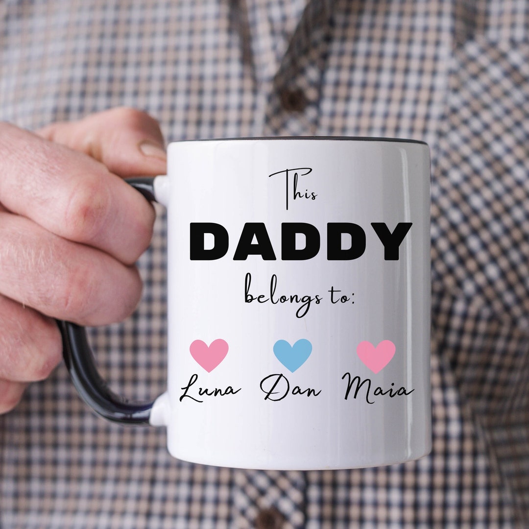 This Daddy Belongs to Father's Day Personalised Dad Mug, Dad to Be, Mug — free download