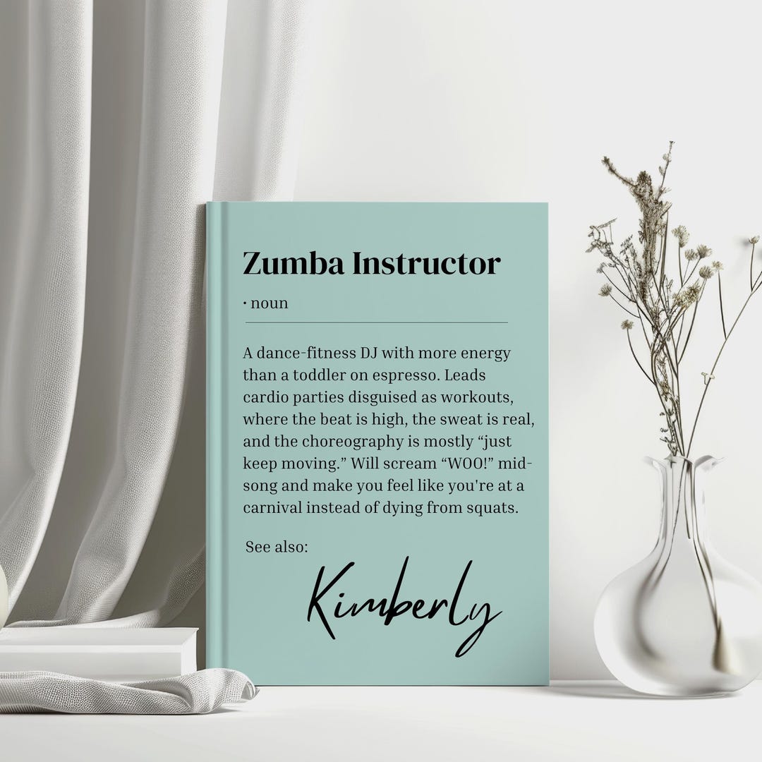 Personalized Zumba Instructor Gift, Zumba Journal, Custom Gift for