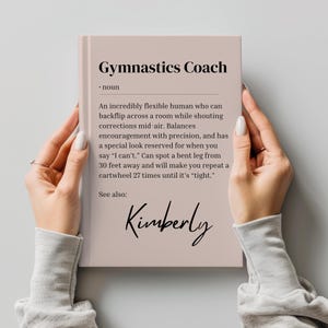 Personalized Gymnastics Coach Gift, Gymnastics Journal, Custom Gift for Gymnastics Lover, Wellness Notebook, Gymnastics Notes,