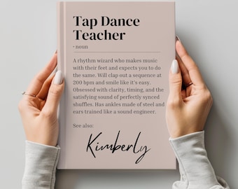 Personalized Tap Dance Teacher Dance Teacher Gift, Gift for Dance Teacher Appreciation Gift, Choreographer